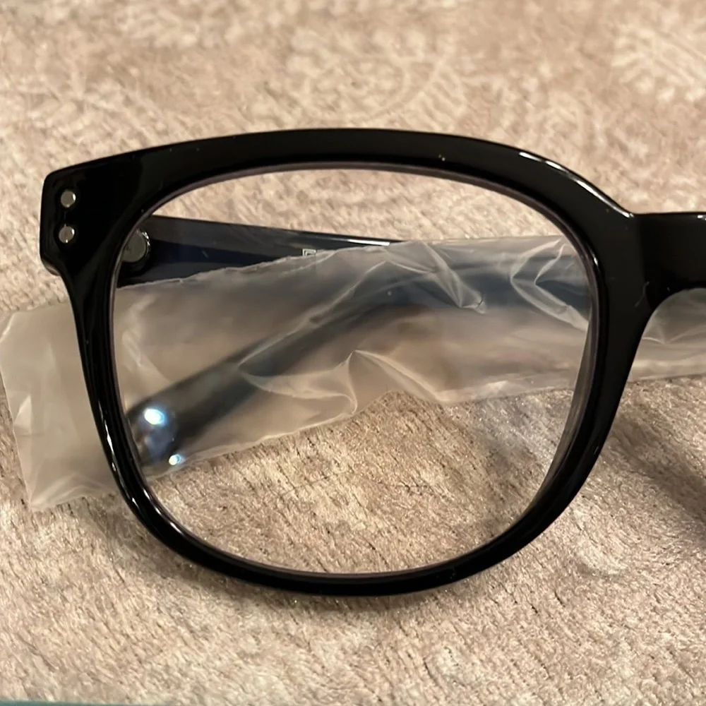 Brand New Flower Eyewear Blue Light Blocking Glasses Hazel Black Rimmed Computer